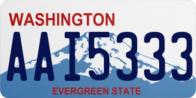 WA license plate AAI5333