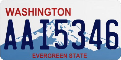 WA license plate AAI5346