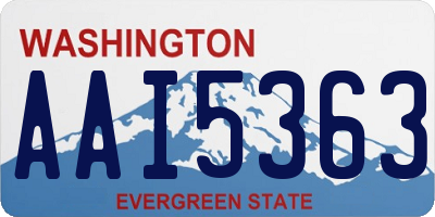 WA license plate AAI5363