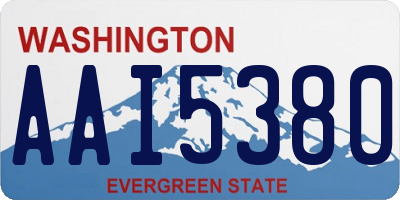 WA license plate AAI5380