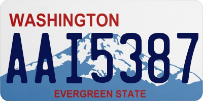 WA license plate AAI5387