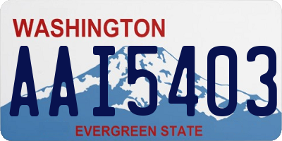 WA license plate AAI5403