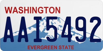 WA license plate AAI5492