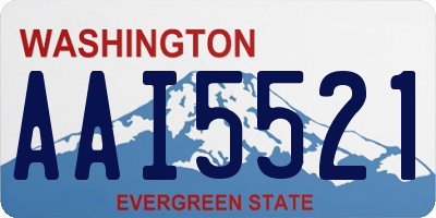 WA license plate AAI5521