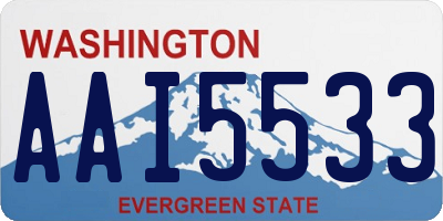 WA license plate AAI5533