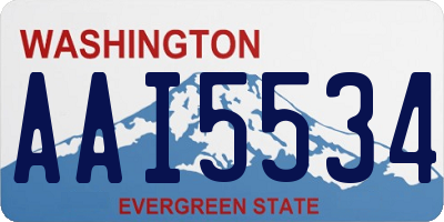 WA license plate AAI5534