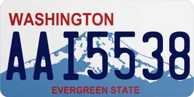 WA license plate AAI5538