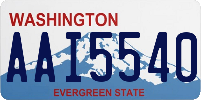 WA license plate AAI5540