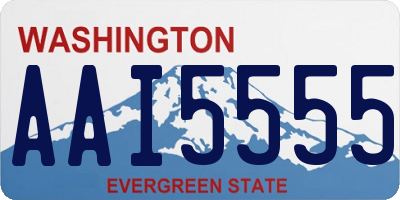 WA license plate AAI5555