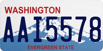 WA license plate AAI5578