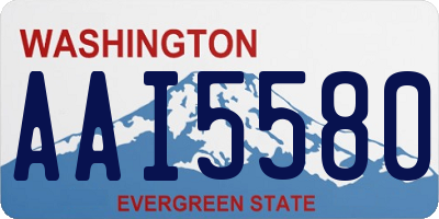 WA license plate AAI5580