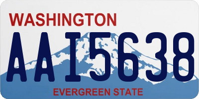 WA license plate AAI5638