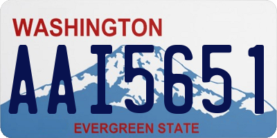WA license plate AAI5651