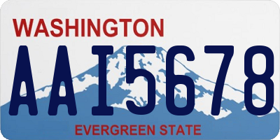 WA license plate AAI5678