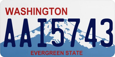 WA license plate AAI5743