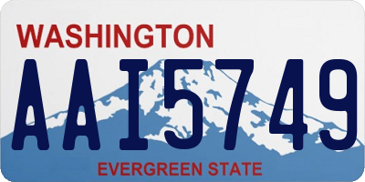 WA license plate AAI5749