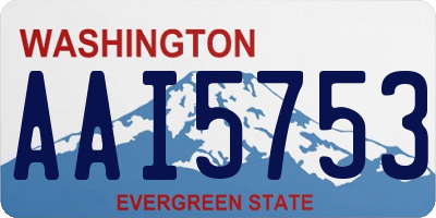 WA license plate AAI5753