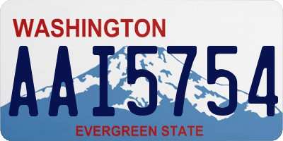 WA license plate AAI5754