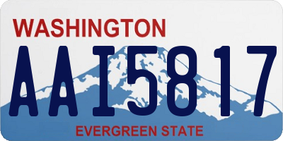 WA license plate AAI5817