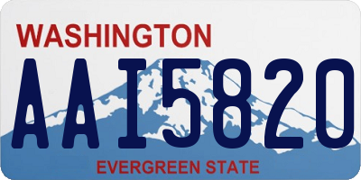 WA license plate AAI5820