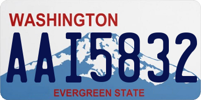 WA license plate AAI5832
