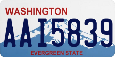 WA license plate AAI5839