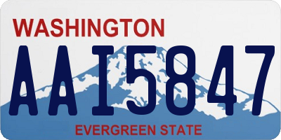 WA license plate AAI5847