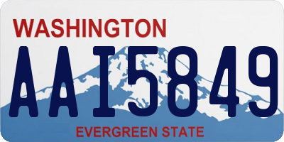 WA license plate AAI5849