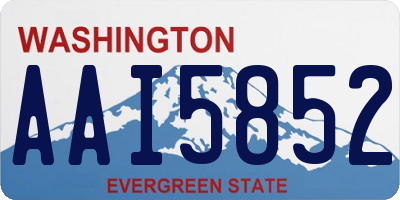 WA license plate AAI5852
