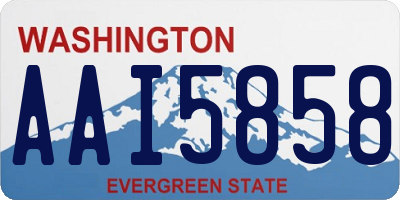 WA license plate AAI5858