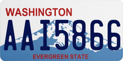 WA license plate AAI5866