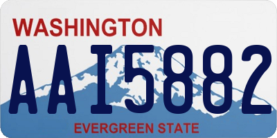 WA license plate AAI5882