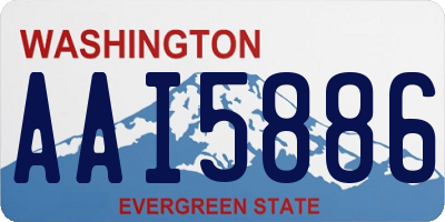 WA license plate AAI5886