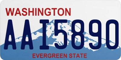 WA license plate AAI5890