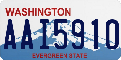 WA license plate AAI5910