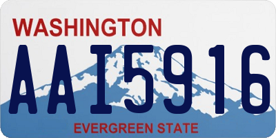 WA license plate AAI5916