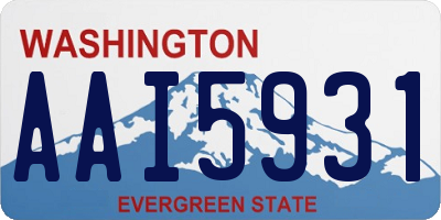 WA license plate AAI5931