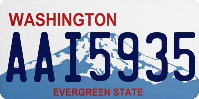 WA license plate AAI5935