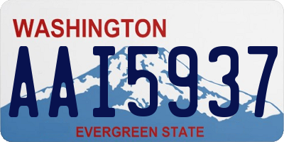 WA license plate AAI5937