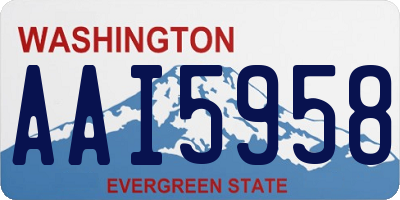 WA license plate AAI5958