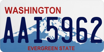 WA license plate AAI5962