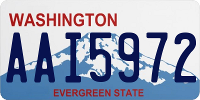 WA license plate AAI5972