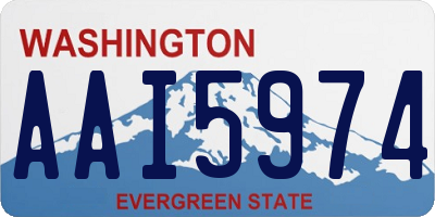 WA license plate AAI5974
