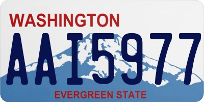 WA license plate AAI5977