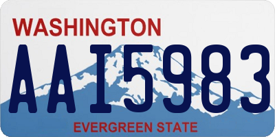 WA license plate AAI5983