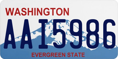 WA license plate AAI5986