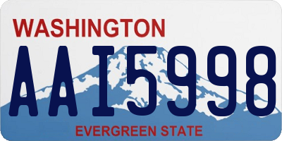 WA license plate AAI5998