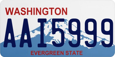 WA license plate AAI5999