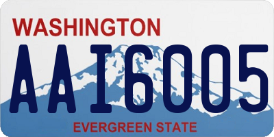 WA license plate AAI6005