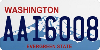 WA license plate AAI6008